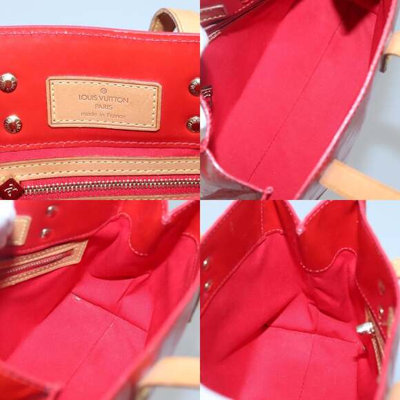LOUIS VUITTON Monogram Vernis Reade PM Hand Bag Red Rouge M91088 - Picture 11 of 12